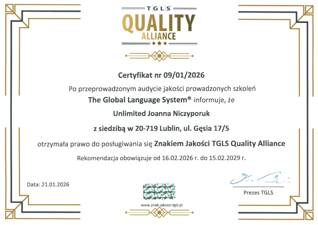 Systemy i znaki jakości w firmie szkoleniowej