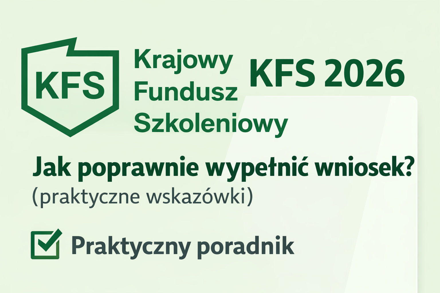 KFS 2026 jak poprawnie wypełnić wniosek – praktyczny poradnik dofinansowania szkoleń, Unlimited Centrum Szkoleń Lublin